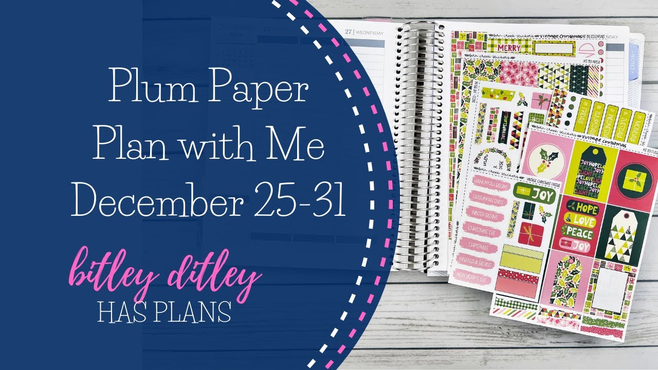 Plan with Me | December 25-31 | Plum Paper Vertical Columns | Ft. Fern Creek Stickers