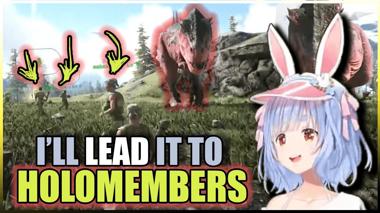 Pekora Lead a Lv.140 T-Rex to the Beginner Camp in Holo ARK Day 1 Highlights ~ Hololive Usada Pekora
