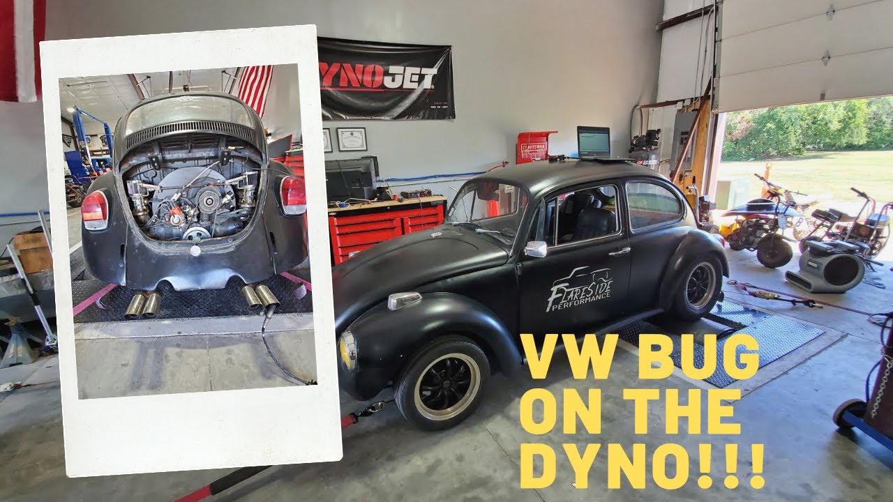 1600CC VW BUG on our DYNOJET!!!! Longest dyno pull ever.
