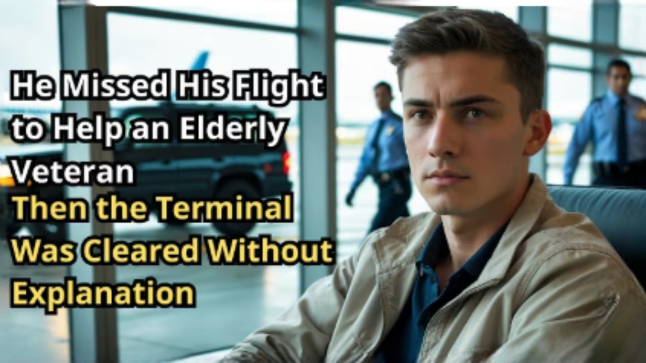 Er verpasste seinen Flug für einen alten Veteranen – dann wurde das Terminal plötzlich geräumt so!..