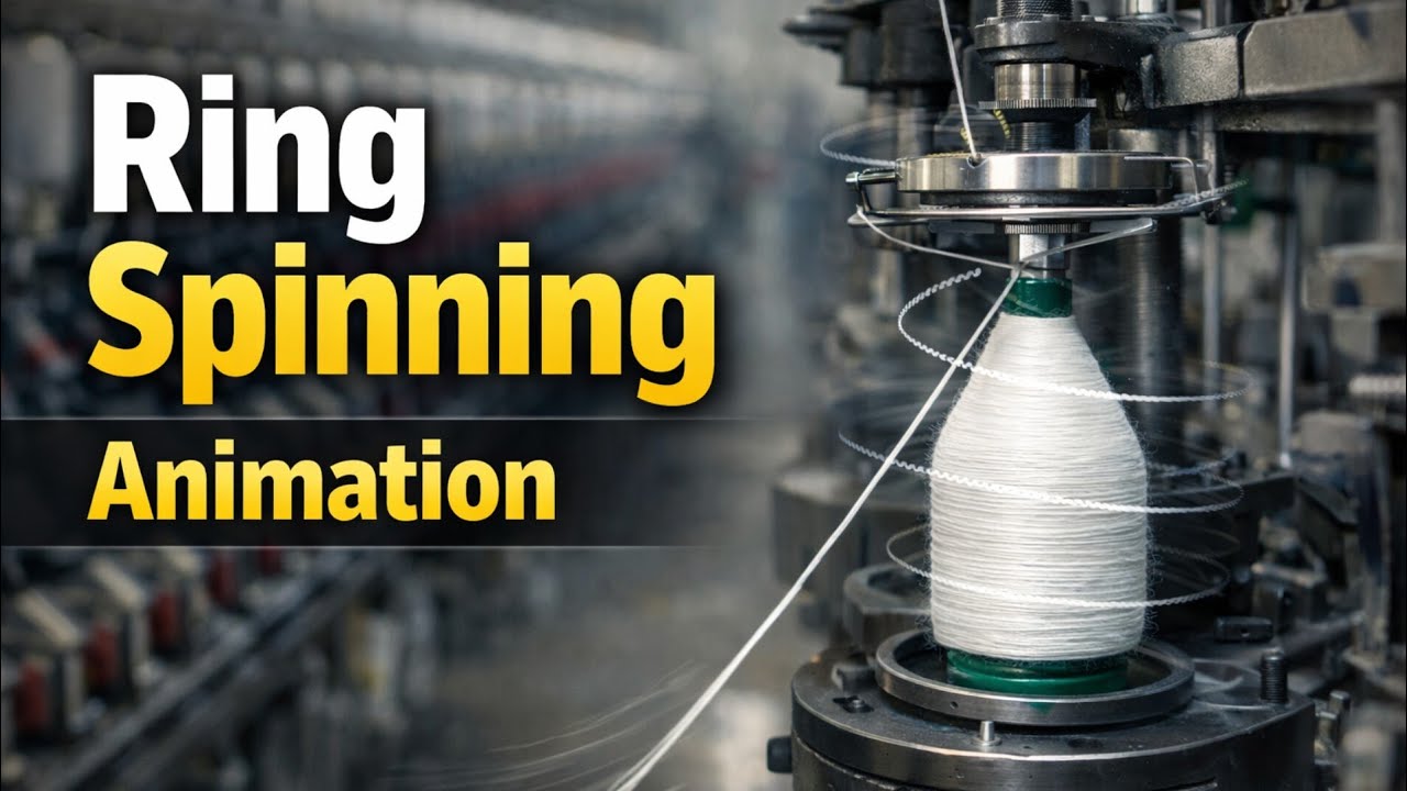 Ring Spinning Animation ( 🧶 Yarn Manufacturing)