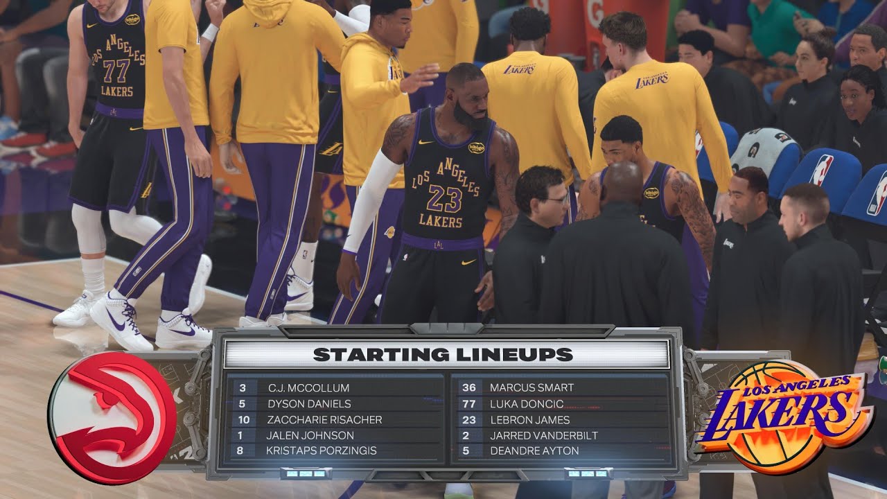 Hawks 24-17 @ Lakers 31-6.  NBA 2K26