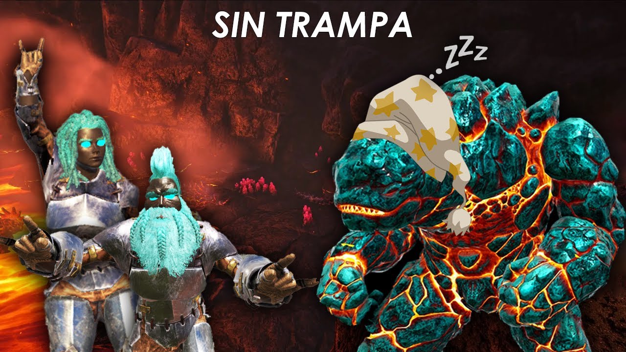 Ark FJORDUR Tamear Golem SIN CONSTRUIR TRAMPA 😎/ truco f&aacute;cil / TRAMPA NATURAL / Servidor Oficial PvE