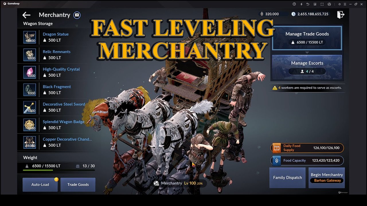 Black Desert Mobile | How to Fast Leveling Merchantry