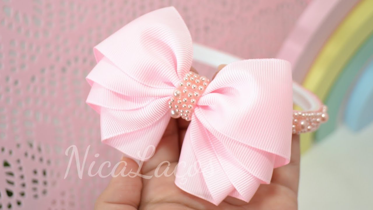🎀 É maravilhosa! Um luxo e fácil de ser feita! Tiara com laço Sheila. DIY/PAP - Ribbon bow hair