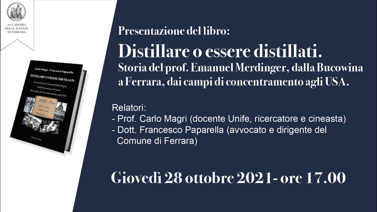 Distillare o essere distillati. Storia del prof. Emanuel Merdinger