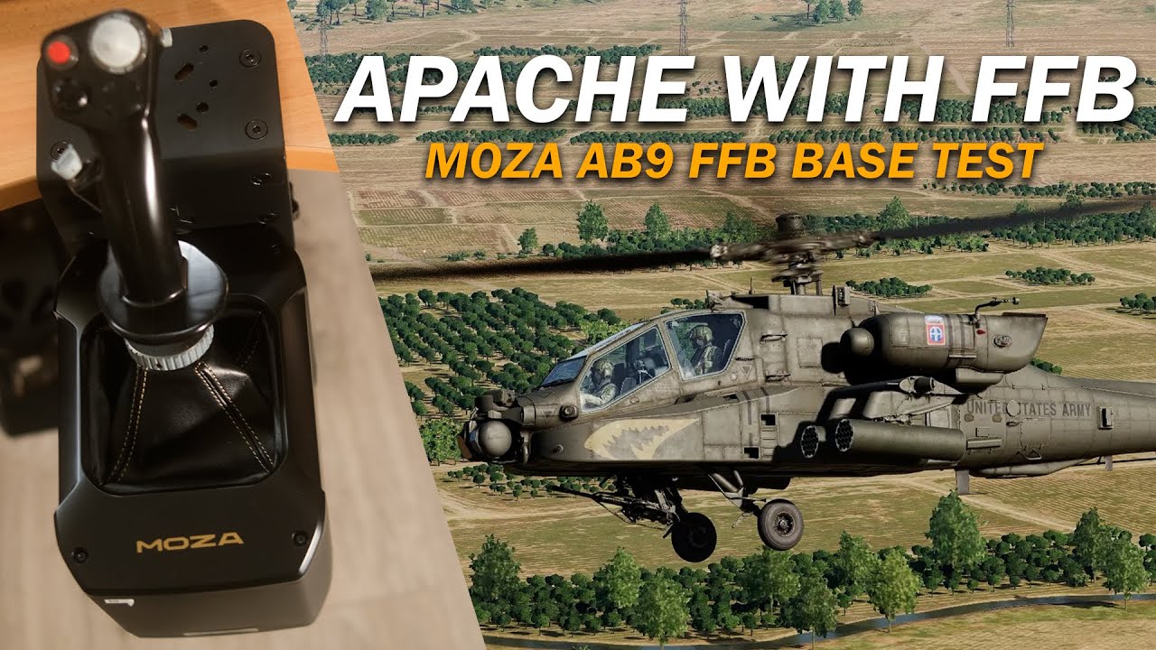 FFB в Apache! | Тестирование базы Moza AB9 FFB с DCS AH-64 Apache