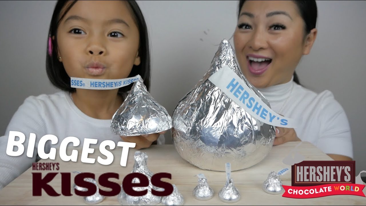 GIANT HERSHEY KISSES Milk Chocolate Candy  Mukbang | N.E Let's Eat