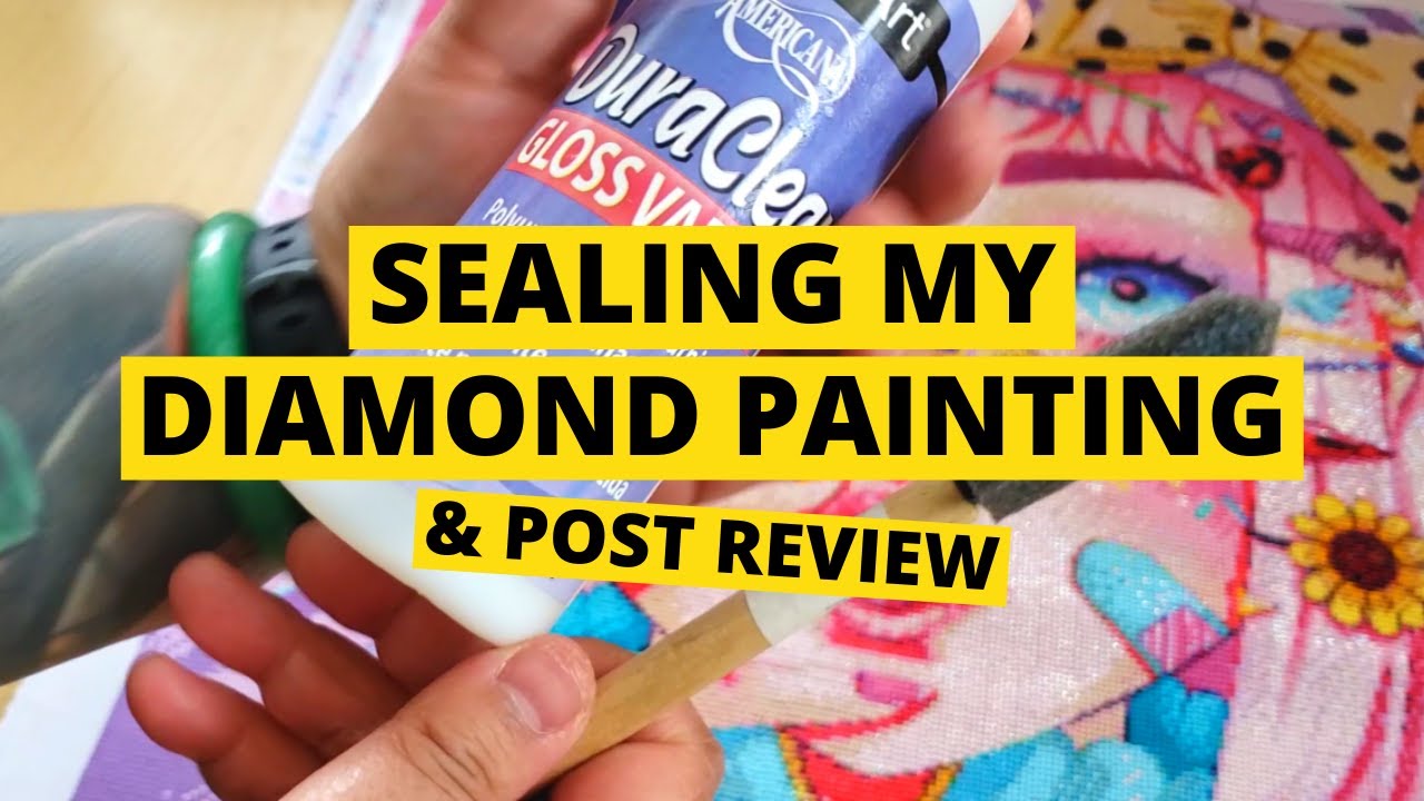 How to Seal A Diamond Painting With Gloss Varnish & Post Review | Mary's Diamonds Harajuku Girl