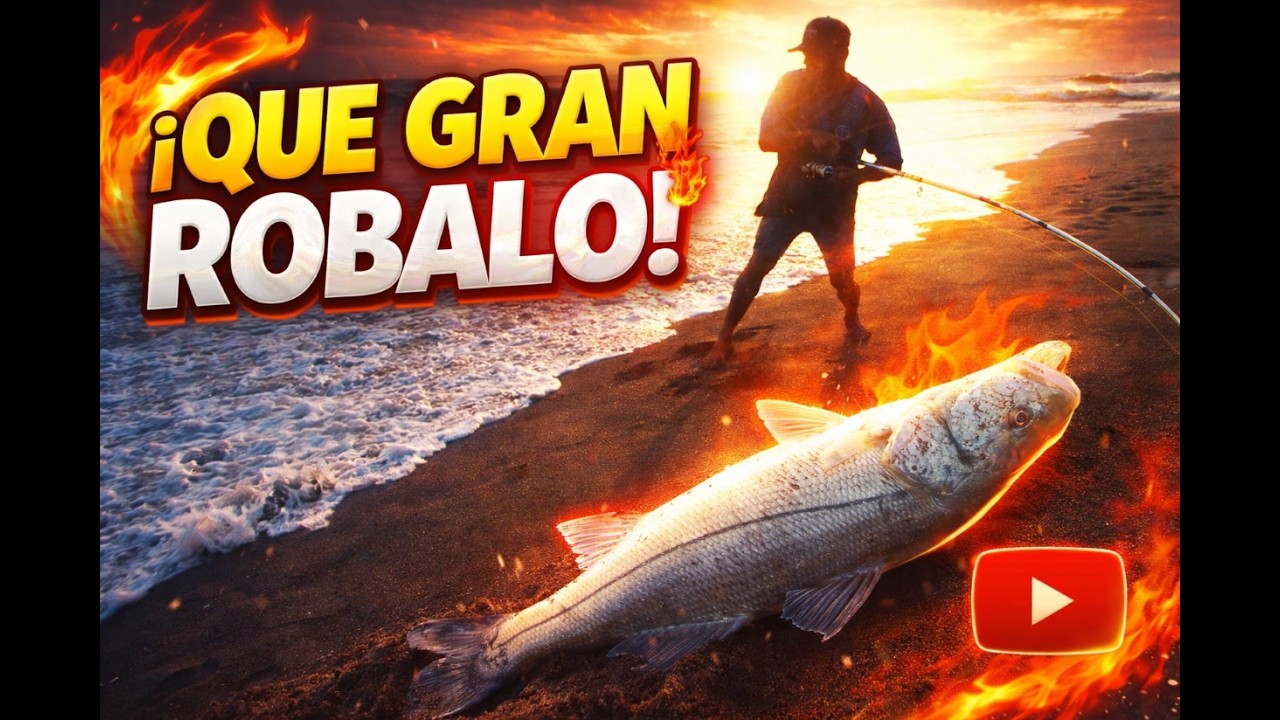 Así Se Pesca un Gran Robalo Desde la Playa (¡Qué Pelea!)