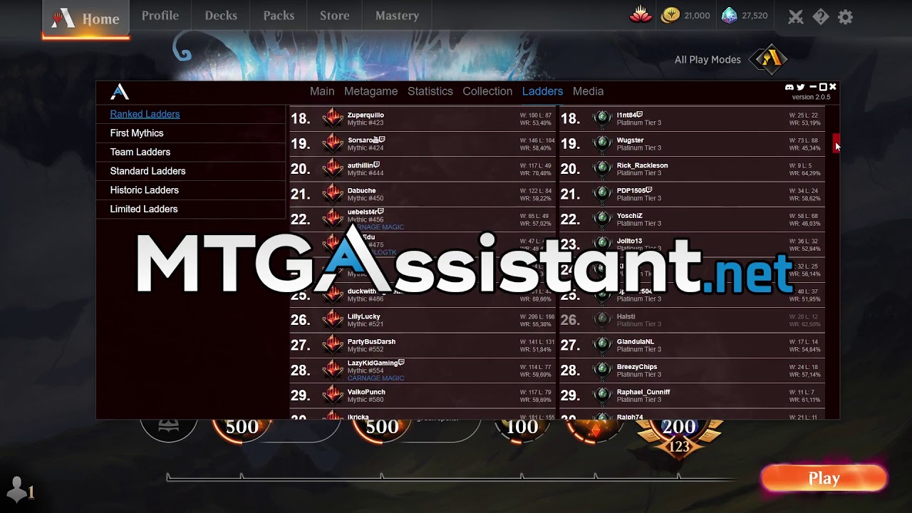 Compete in the MTG Arena Ladder