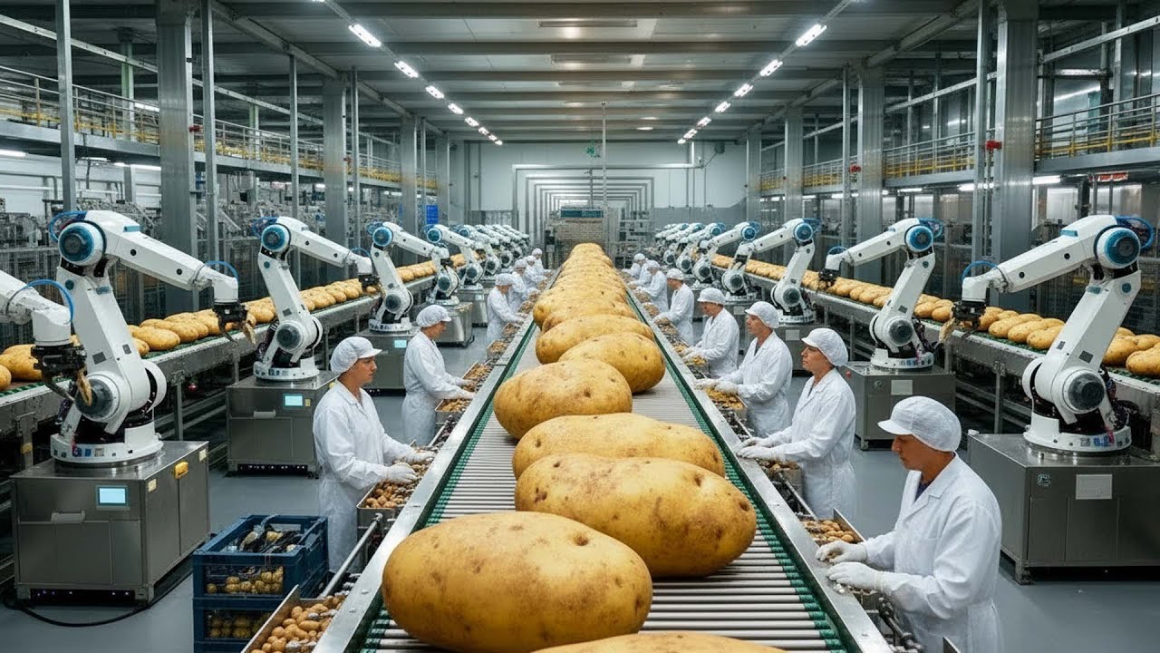 Inside a Modern Lays Potato Chips Factory  Full Step by Step Production Process