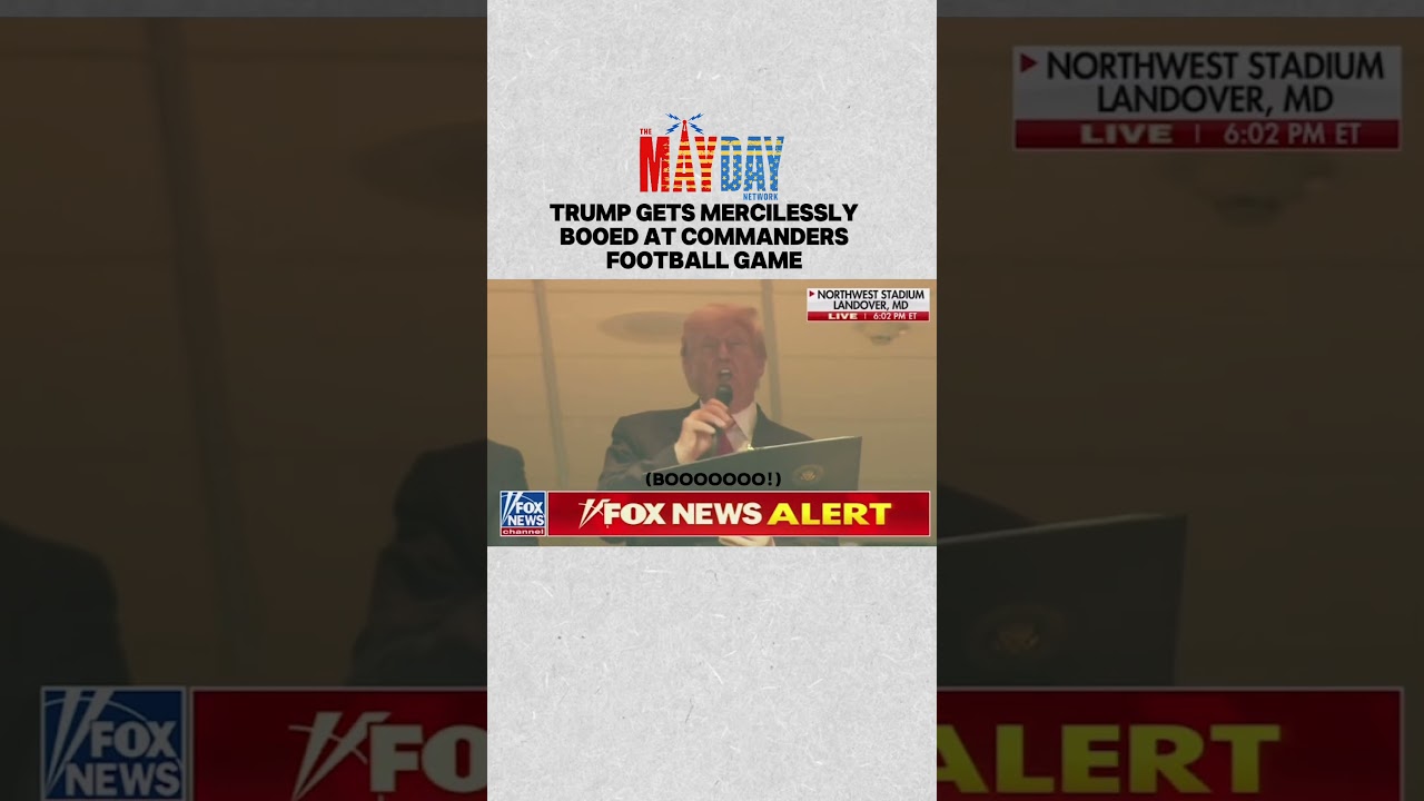 TRUMP GETS MERCILESSLY BOOED AT COMMANDERS FOOTBALL GAME #nokings #nfl #washingtoncommanders