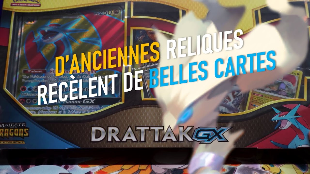 JE PACK RESHIRAM GX Full Art - Un Coffret Drattak Majesté des Dragons / Boosters Règne de Glace