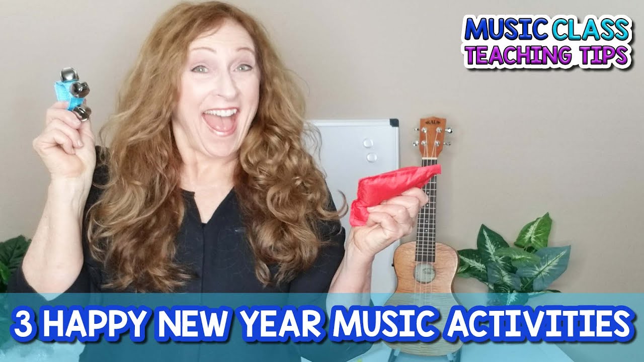 Happy New Year Music Lesson Ideas for Steady Beat, Instruments, Ukulele| Music Class Teaching Tips
