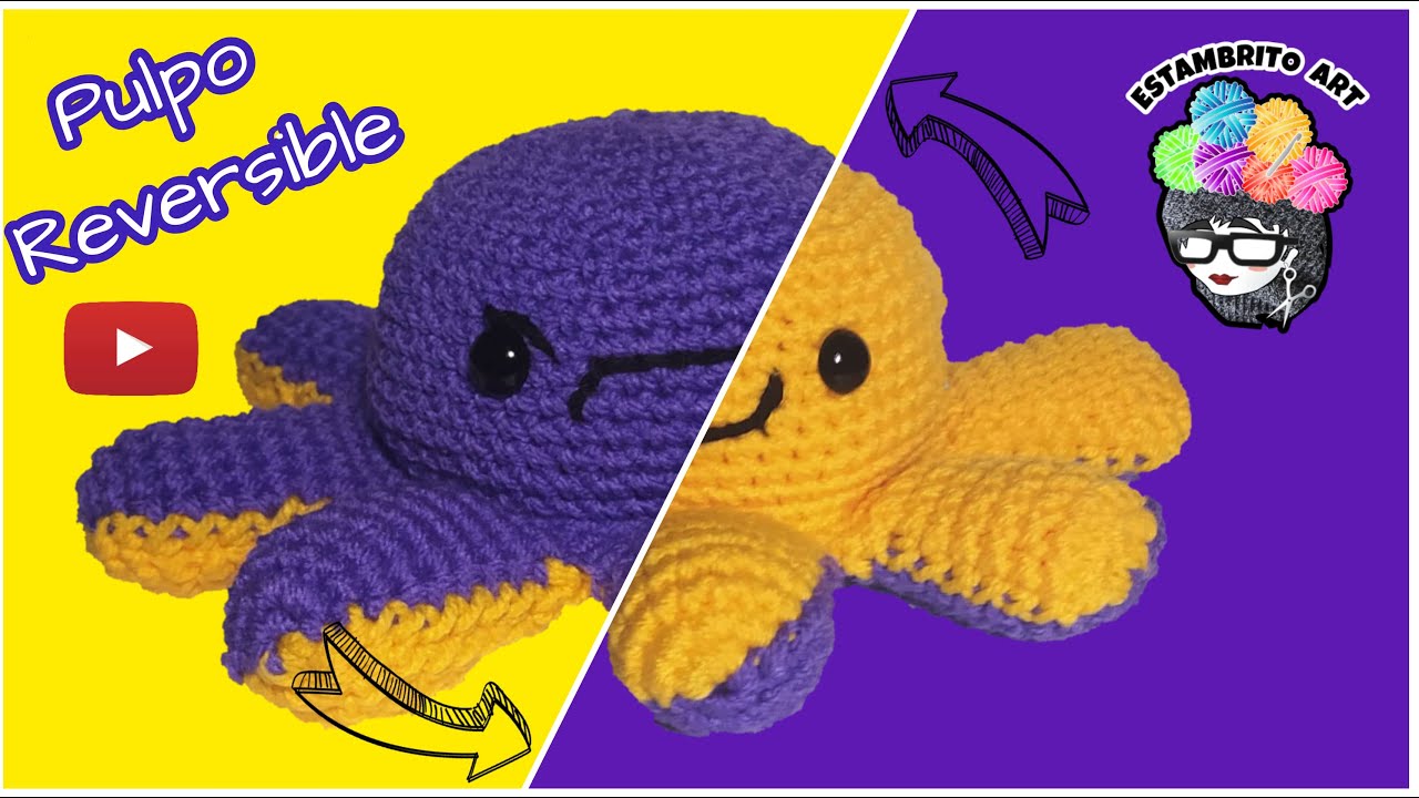 PULPO REVERSIBLE Facil / Reversible Octopus | Estambrito ART