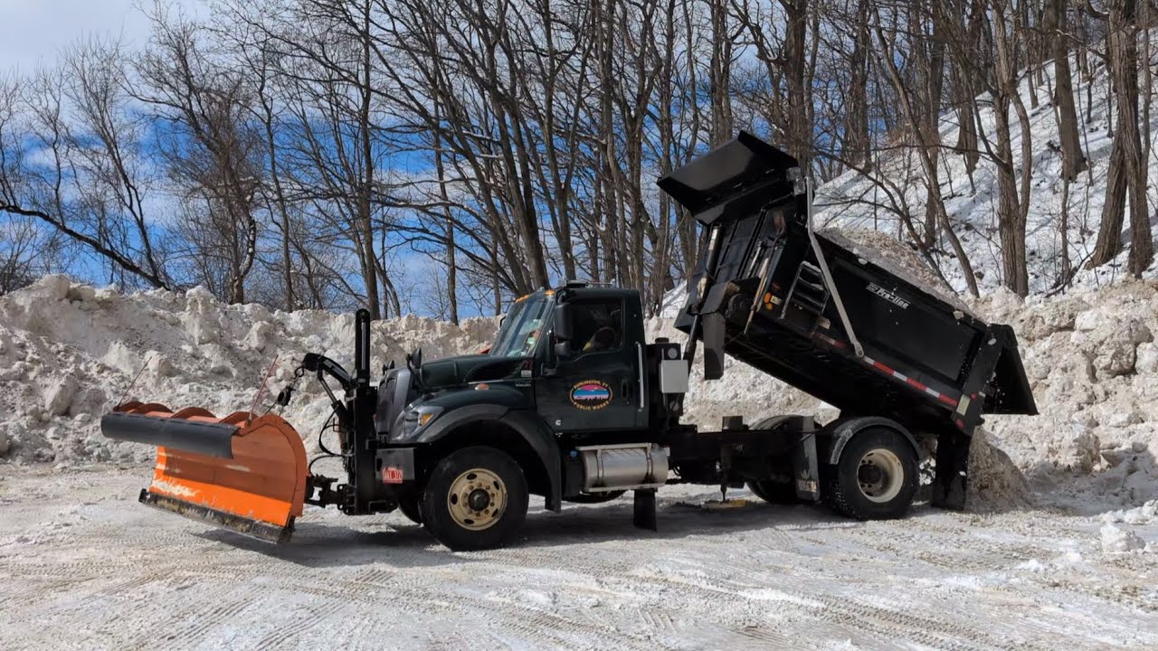 DPW Dumps Snow at Snow Dump on Lake St in the Urban Reserve