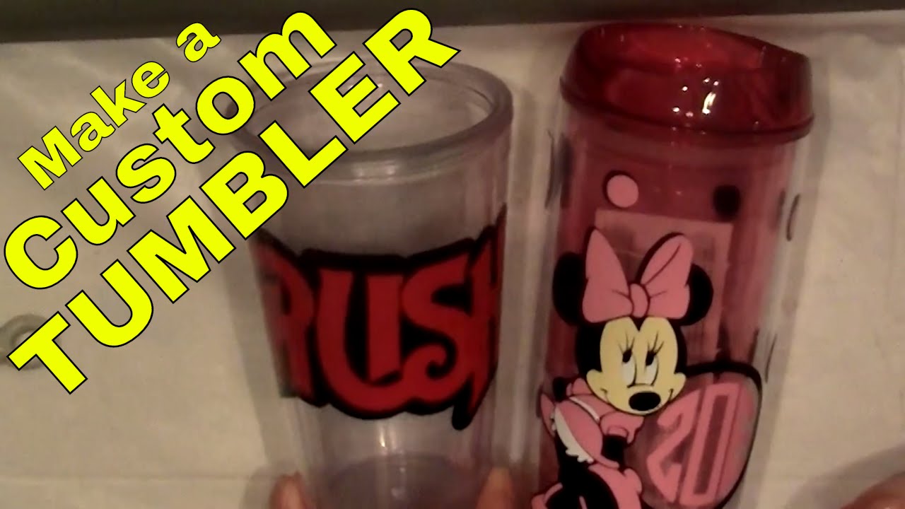 How To Make a Custom Cup or Tumbler With Vinyl Decals-- Scrapping--Silhouette--DIY--Step by Step