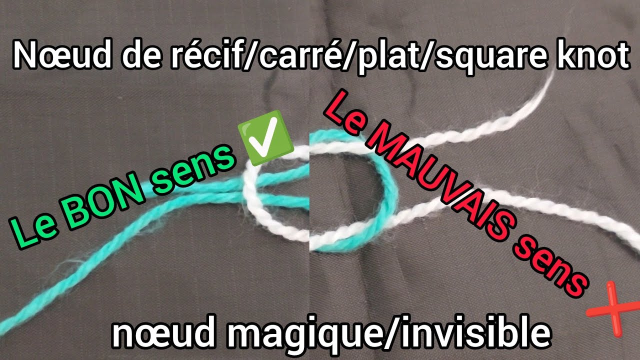 Nœud de récif/carré/plat/square knot