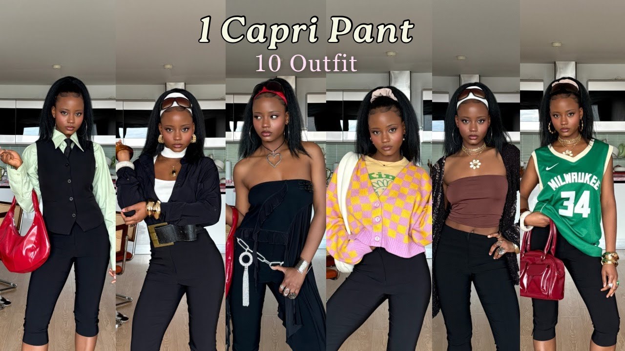 Spring Outfit Idea  | 1 Capri 10 Outfits 🌸