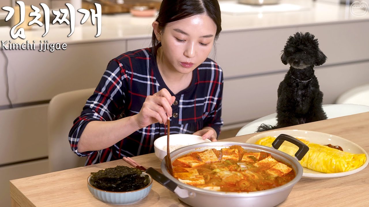 Real Mukbang:) Тушеное мясо кимчи и яичные рулетики впервые съели в моем загородном доме