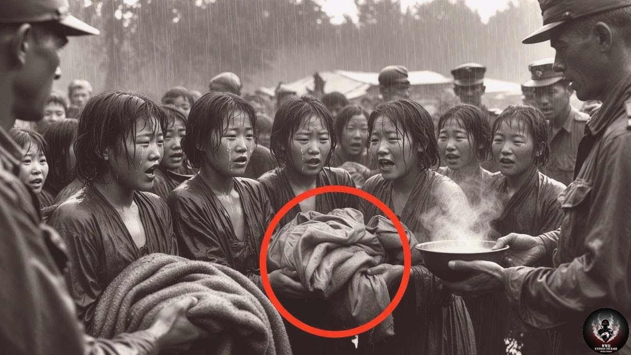 Japanese POW Women Shivering in Rain – U.S. Soldiers' Heartwarming Gift of Blankets & Hot Soup MoveD