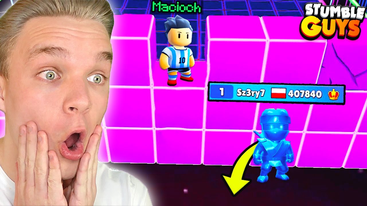 WYGRAŁEM z *TOP 1* 🏆 GRACZEM w POLSCE na NAJTRUDNIEJSZEJ MAPIE w Stumble Guys! *wkurzył się*