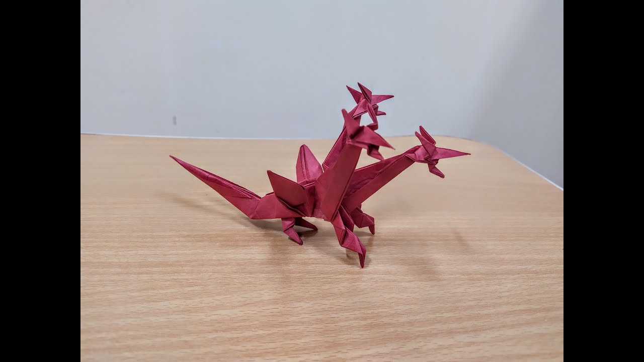 Origami Three Headed Dragon