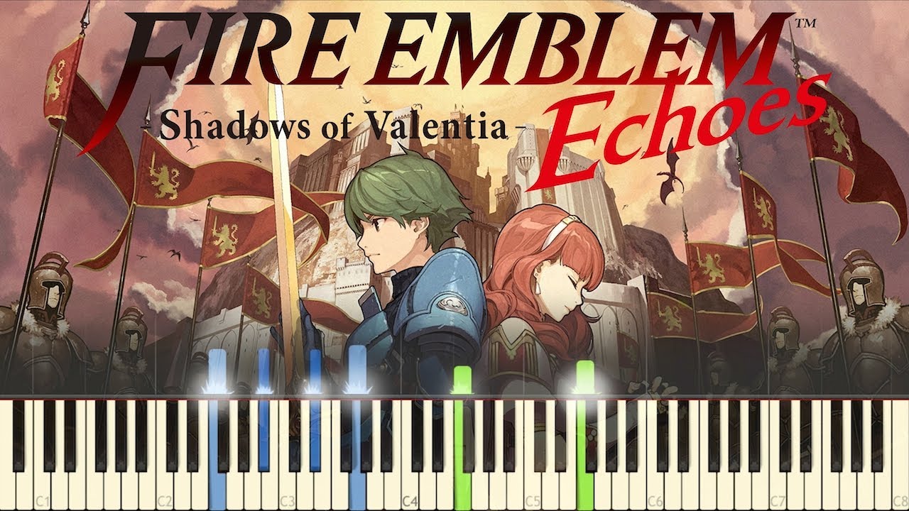 Fire Emblem Echoes: Shadows of Valentia - Title Screen - Piano (Synthesia)