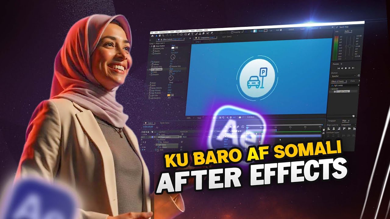 Casharka 1: Barashada Adobe After effects Af Soomaali | Beginner 01 ✅️🔥