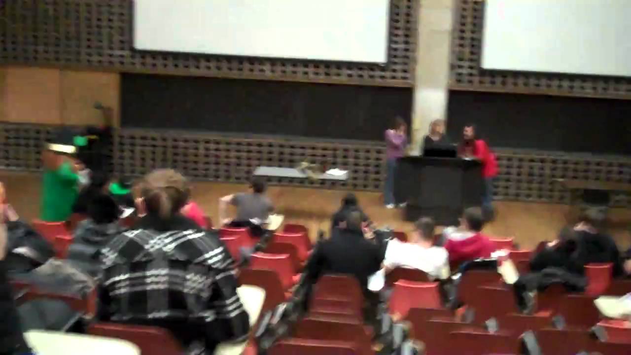 UIC Lecture Hall Prank 2011 - Leprechaun Chases Giant Gold Coin AGAIN