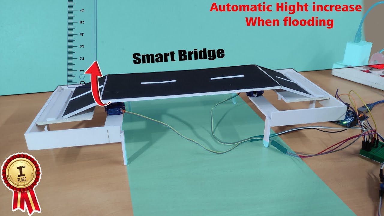 Smart Bridge - Automatic Hight increase when flooding | Best science Project