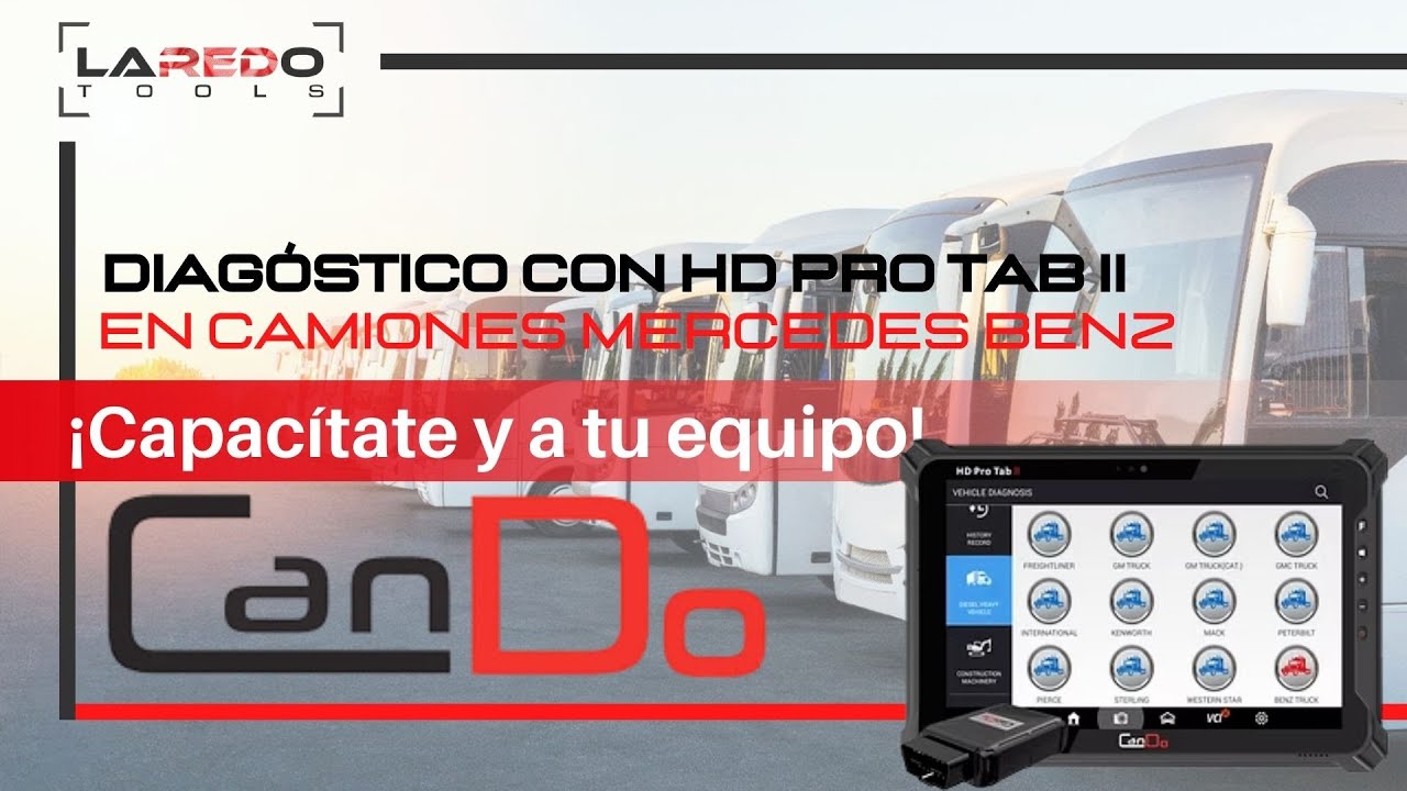 Diagnóstico 🧬 a camion Mercedes Benz 🚌 pasaje con escaner HD PRO TAB II de Cando International 🇲🇽
