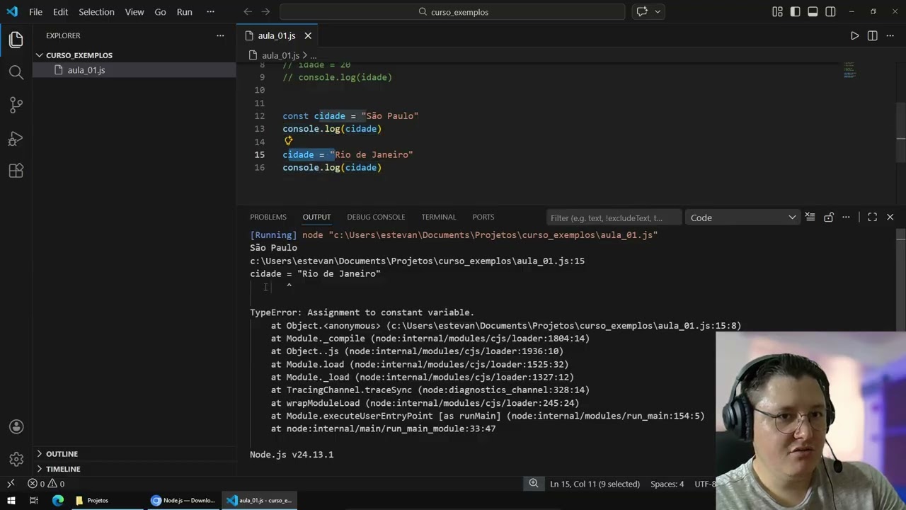 Javascript - Variáveis e Tipos de dados