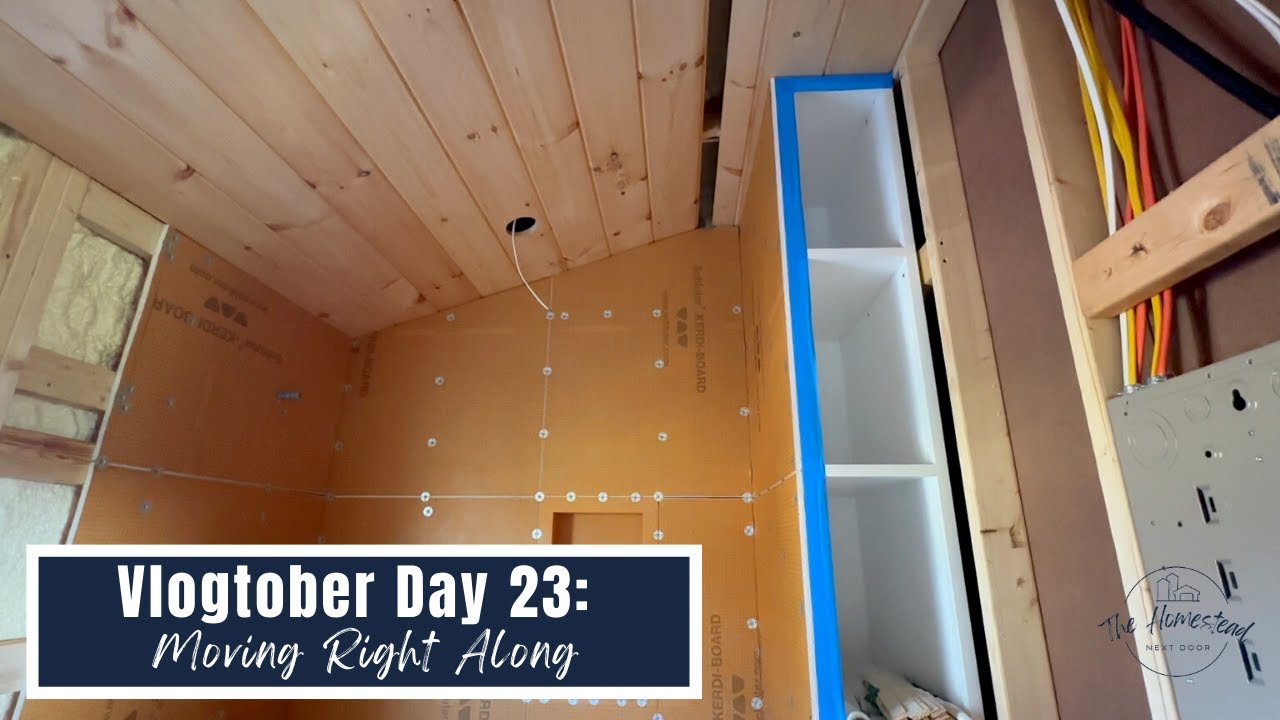 VLOGTOBER DAY 23:  WE ARE MOVING RIGHT ALONG WITH THE BATHROOM