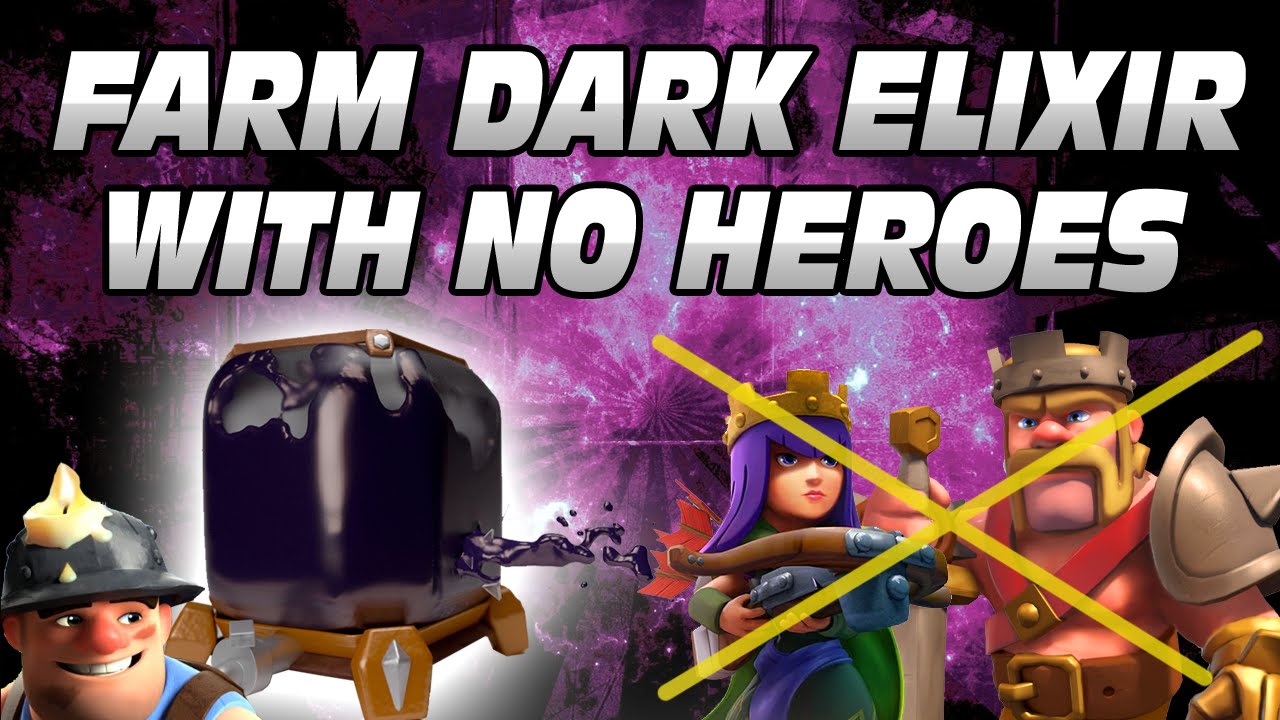 TH10 DARK ELIXIR FARMING W/ NO HEROES & NO DARK ELIXIR