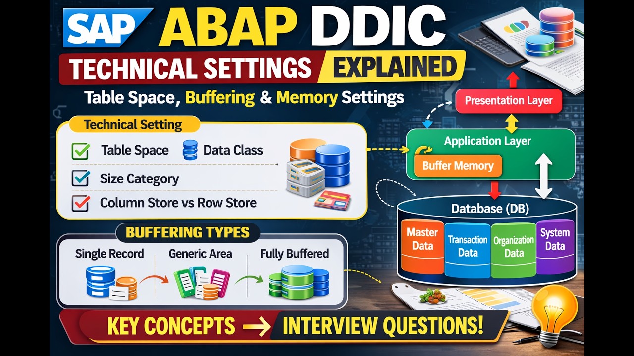 SAP ABAP Table Buffering Explained: Single, Generic & Full Types + Technical Settings| SAP ABAP #17