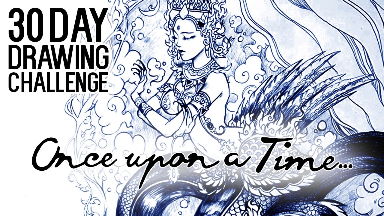 Asian Folklore - The Legend of Kinnari ★ DAY 7 ★ [30 Day Drawing Challenge]