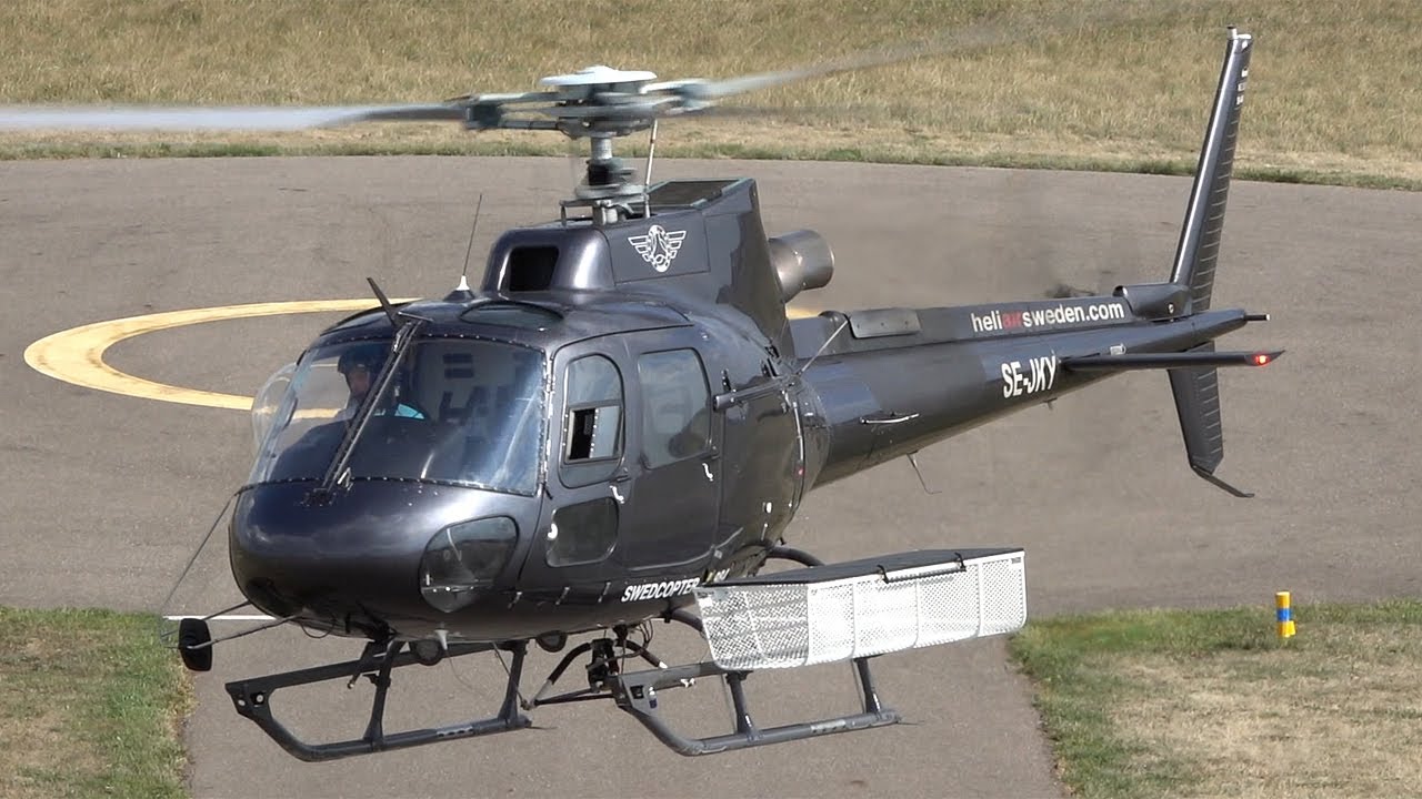 full equipment Airbus Helicopters H125 (AS350) Heli Air Sweeden landing & takeoff at Nancy | avgeek