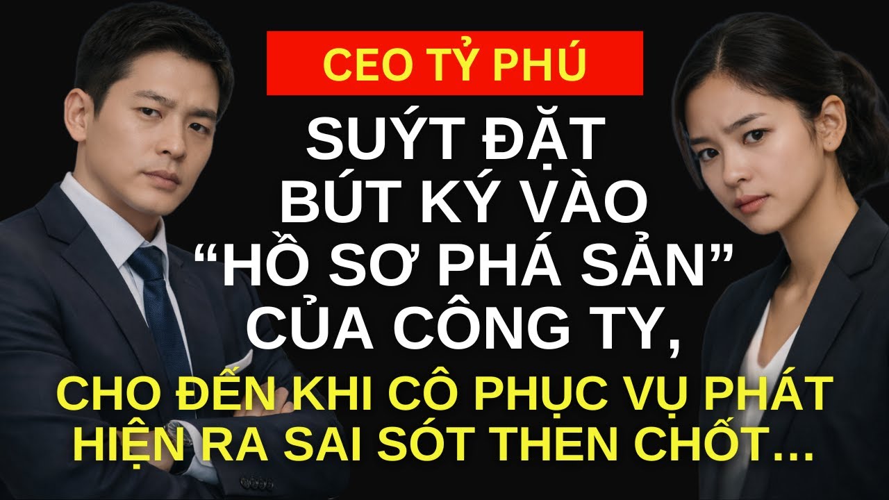 CEO Tỷ Phú suýt ĐẶT BÚT KÝ vào hồ sơ PHÁ SẢN, cho đến khi CÔ PHỤC VỤ phát hiện ra sai sót THEN CHỐT…