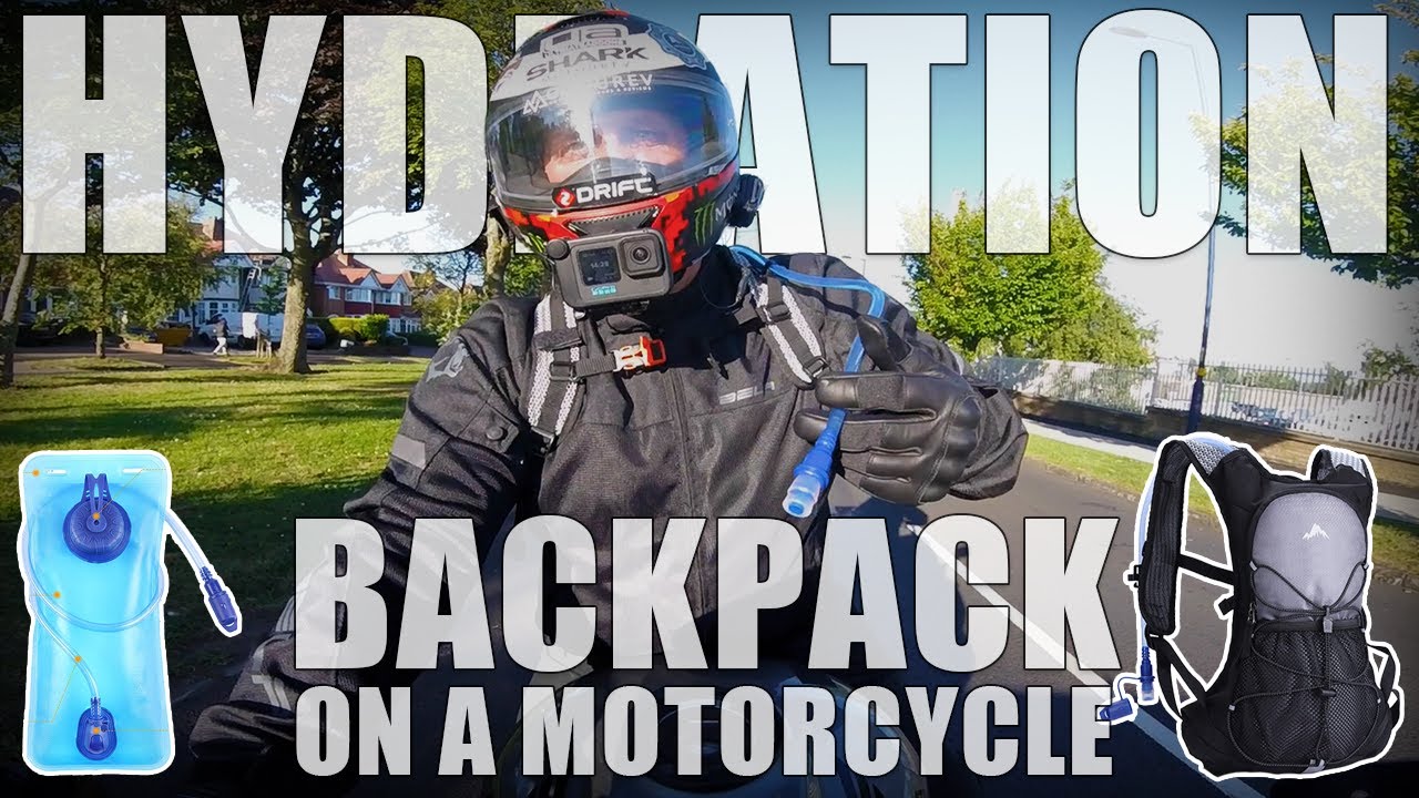 Hydration Backpack On A Motorcycle
