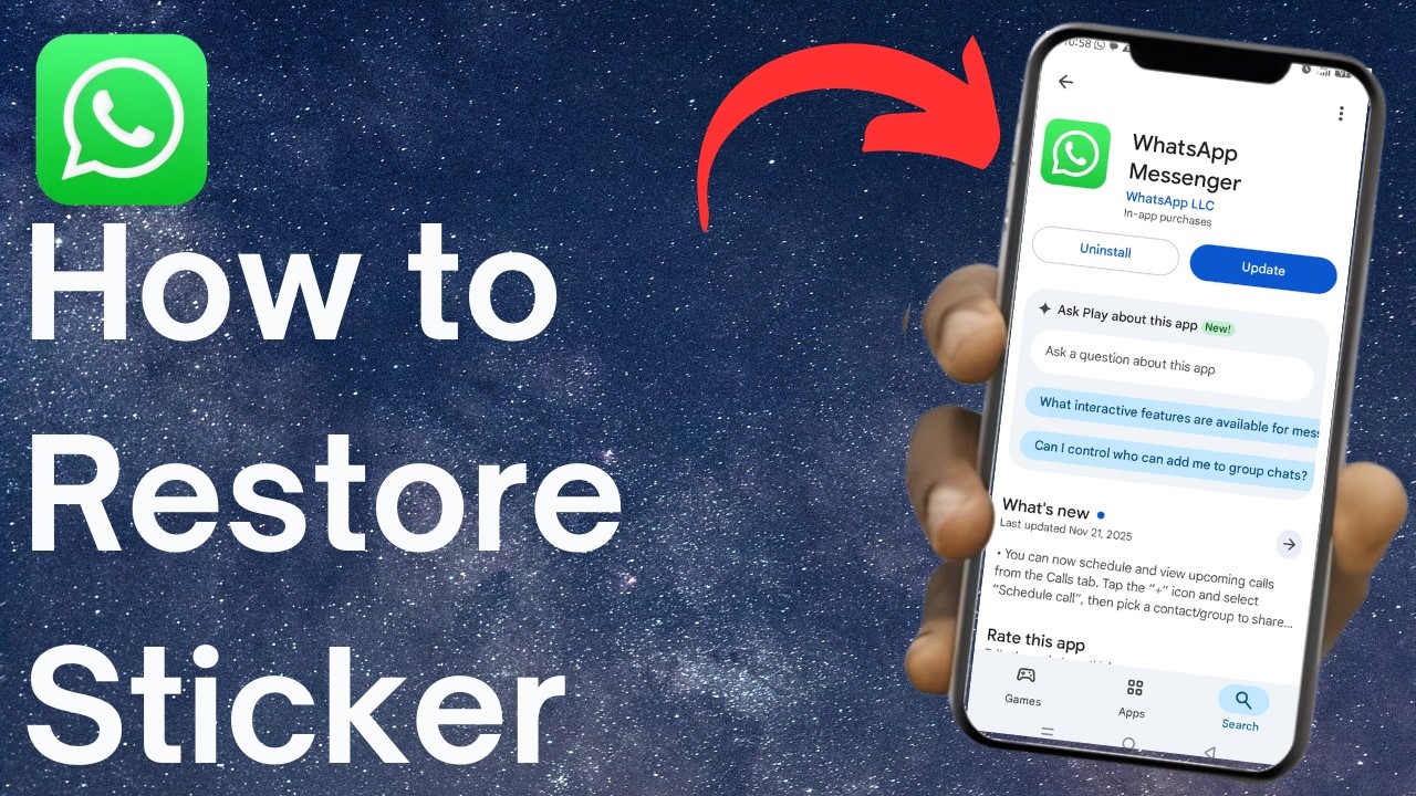 How to Restore Sticker On Whatsapp