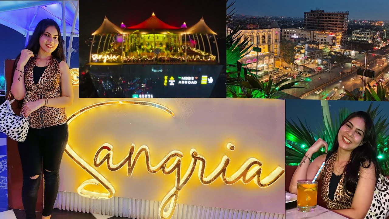 Sangria Roof Top Restaurant😍✨ Babylon Tower, VIP Road, Raipur #rooftop #restaurant #vlog