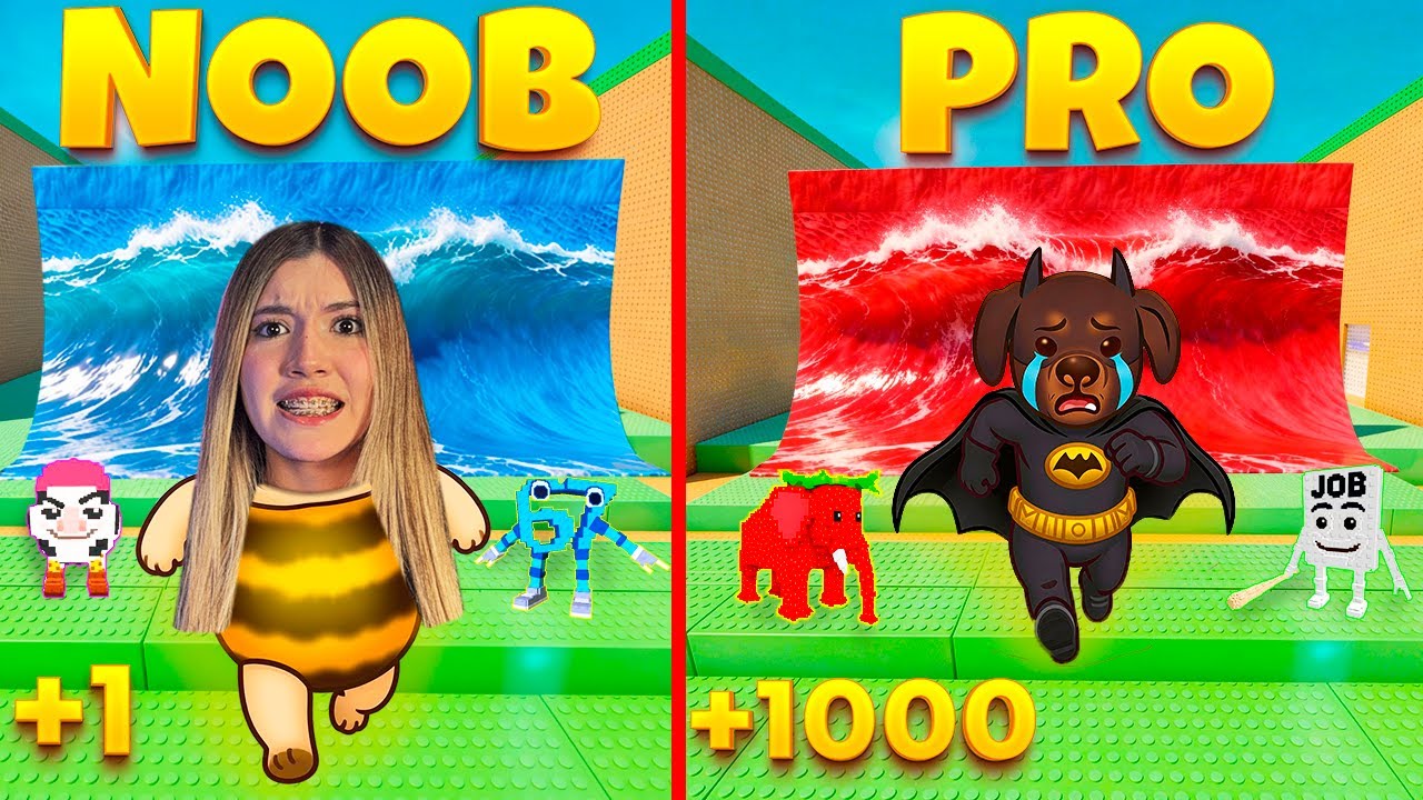 PASÉ DE NOOB A PRO EN ESCAPA DEL TSUNAMI POR BRAINROTS DÍA 1