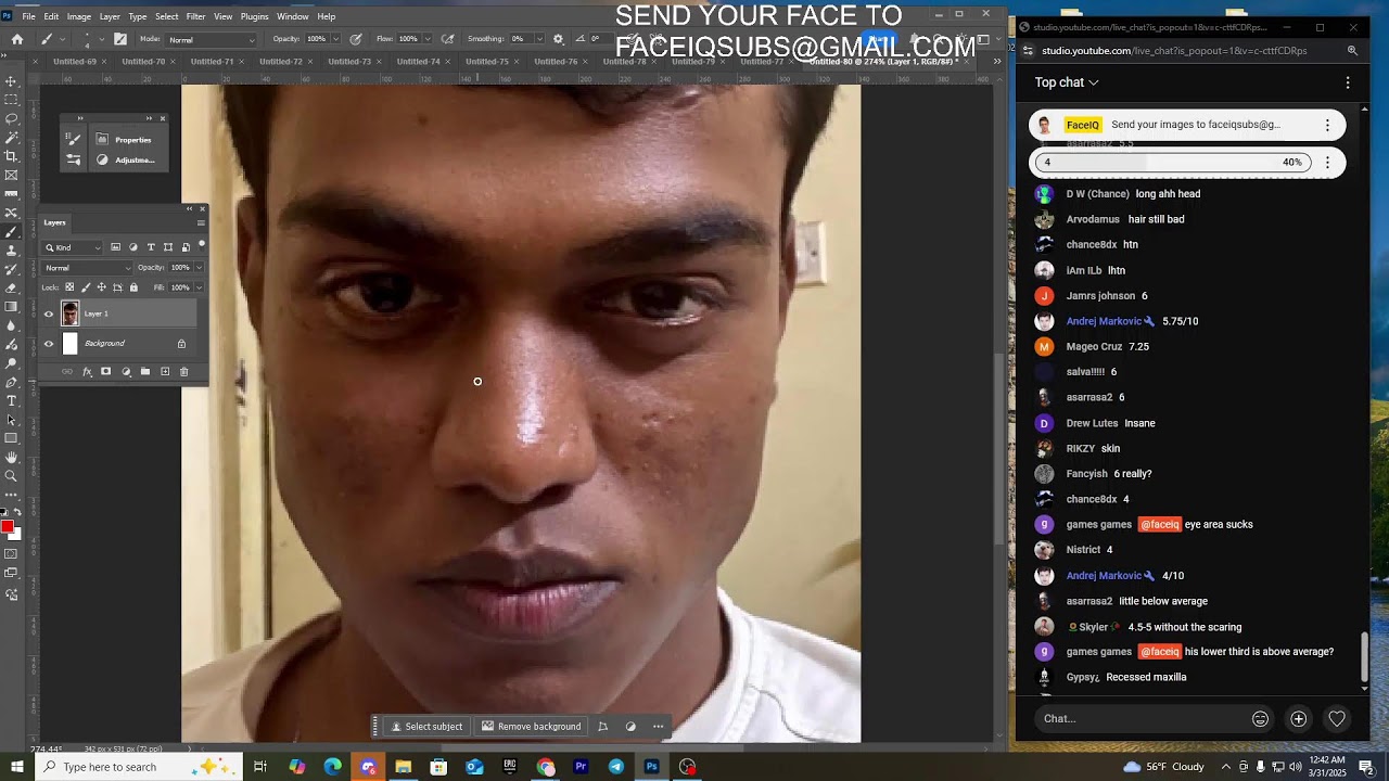 Face Rating + Looksmaxxing Subscribers Live
