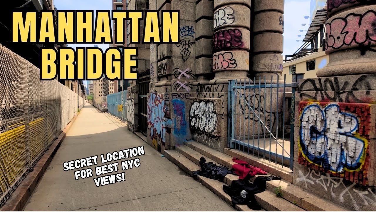 Exploring MANHATTAN BRIDGE | Secret NYC Viewpoint REVEALED! (Sketchy At NIGHT)