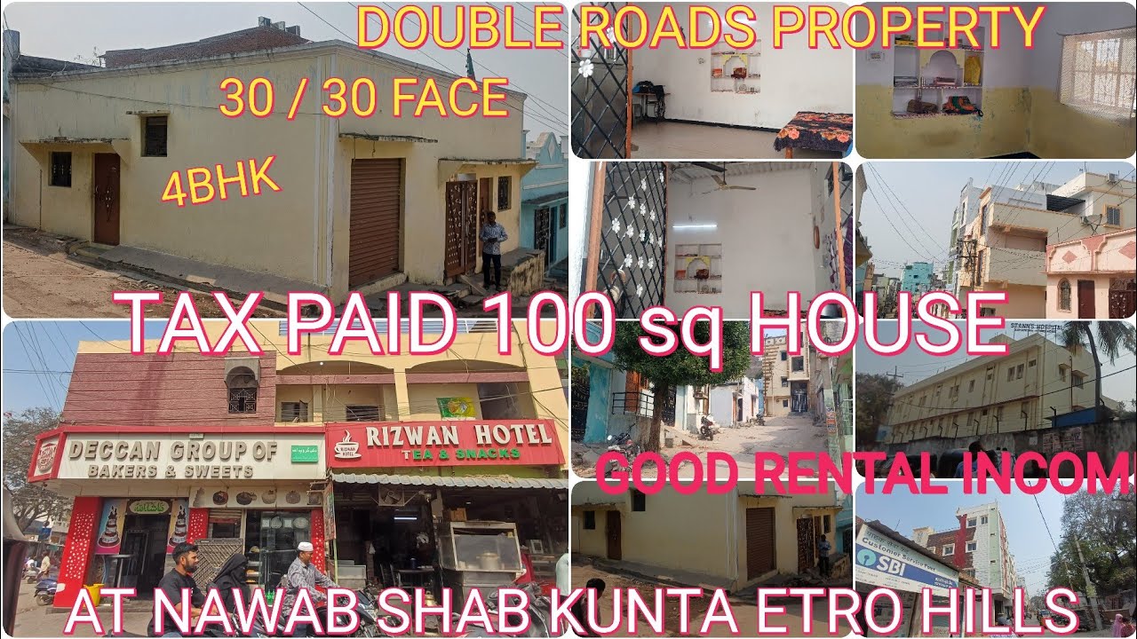 P (8801482885) TAX PAID 100 SQ DOUBLE ROADS HOUSE 3bhk RS 46 lakh at ETRO HILLS NAWAB SHAB KUNTA HYD