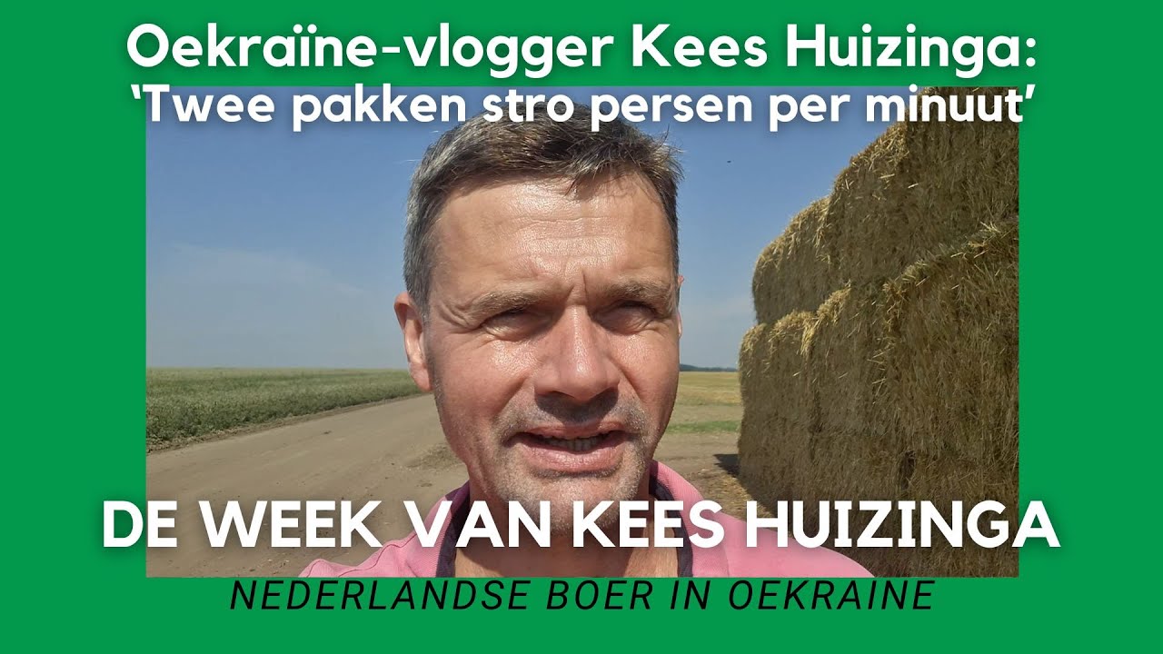 Oekraïne-vlogger Kees Huizinga: ‘Twee pakken stro per minuut persen’