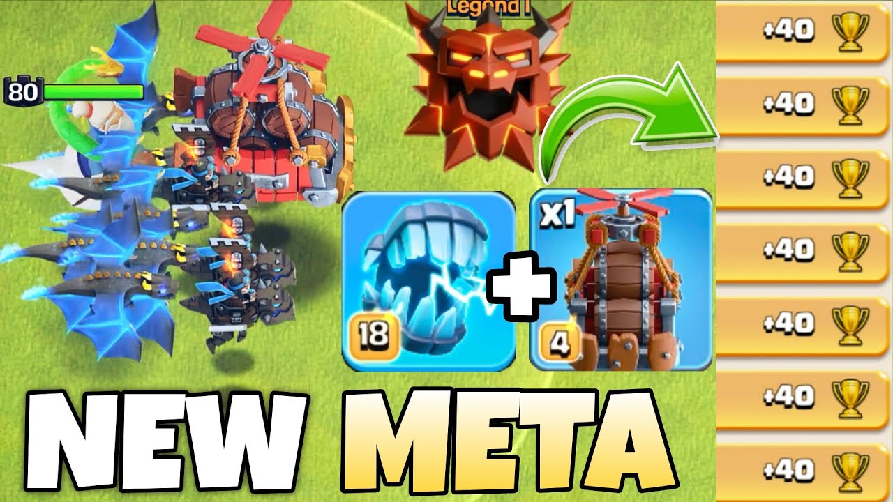 New Electro Fangs & Sky Wagon is Completely BROKEN in Legend League new th18 attack strategy in coc