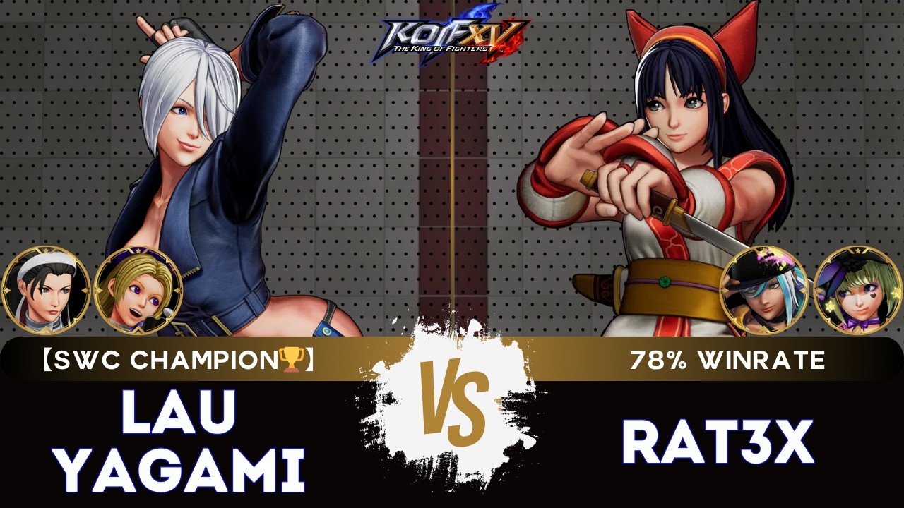 KOF XV ▰ LAUYAGAMI (Ángel/Hinako/Chizuru)  🆚 RAT3X (Nakoruru/Isla/Sylvie)🎞️Replay Match - 2/26